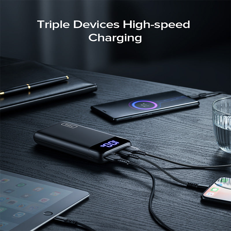Black Led Portable Usb Charging Power Bank