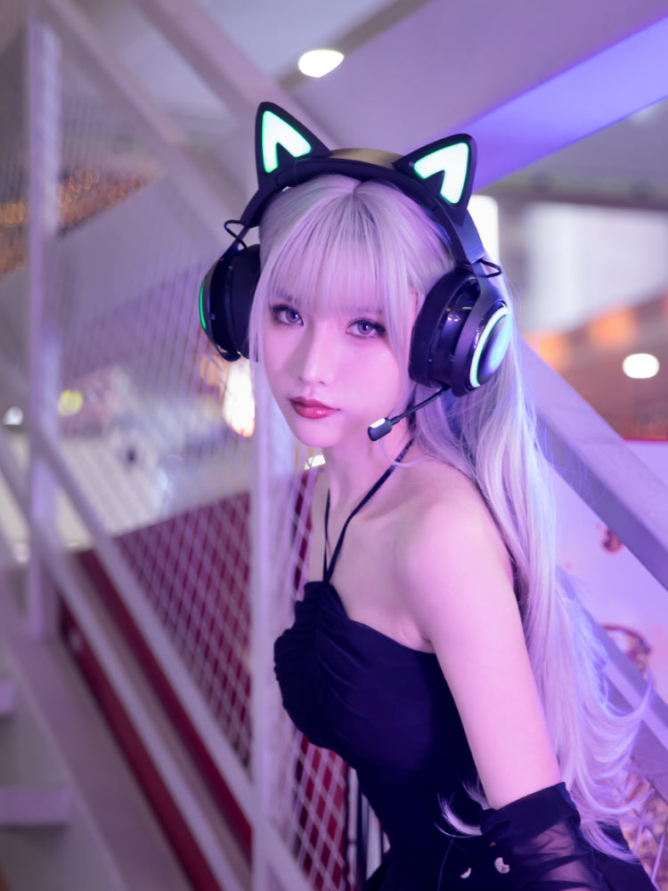 Net Red Same Style Luminous Cat Gaming Headphones