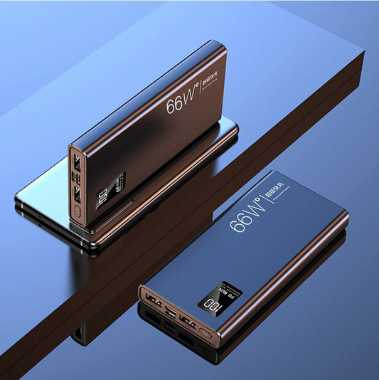 30000mAh 66W Portable Power Bank - Fast Charging USB LCD External Battery Charger For Smartphones, High Capacity Compatible