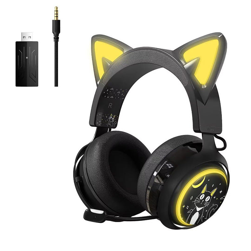 Net Red Same Style Luminous Cat Gaming Headphones