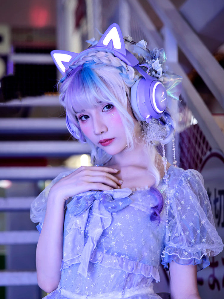 Net Red Same Style Luminous Cat Gaming Headphones