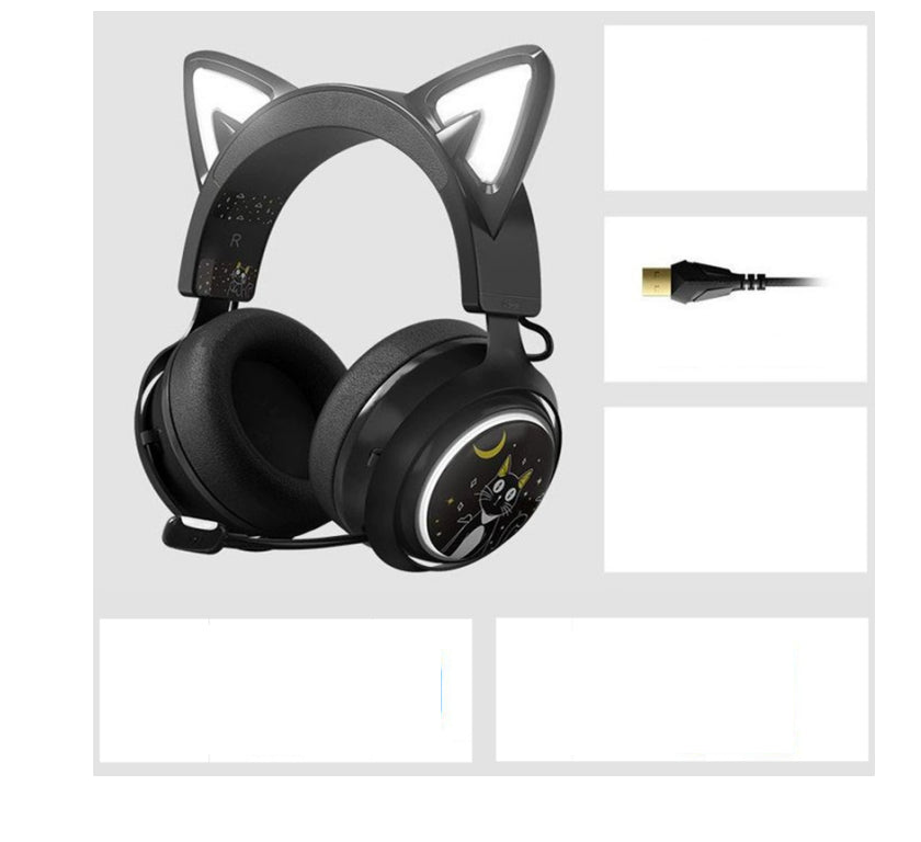 Net Red Same Style Luminous Cat Gaming Headphones