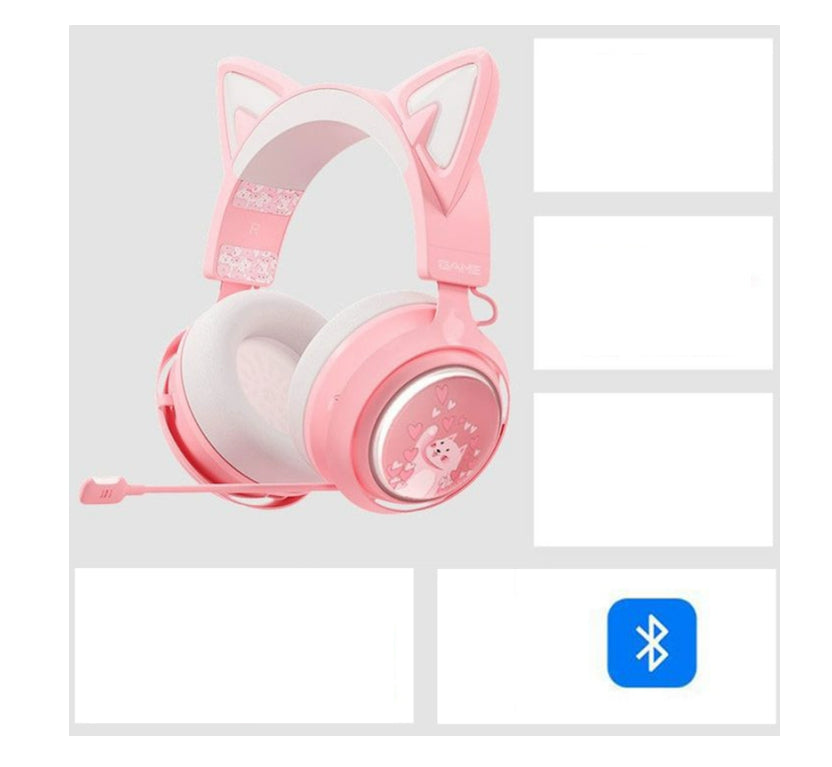 Net Red Same Style Luminous Cat Gaming Headphones