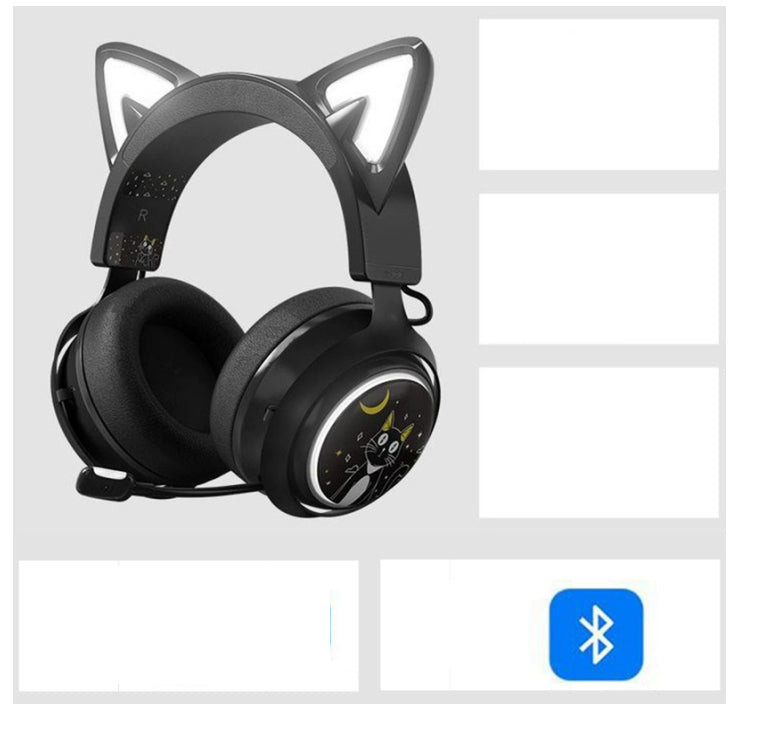 Net Red Same Style Luminous Cat Gaming Headphones