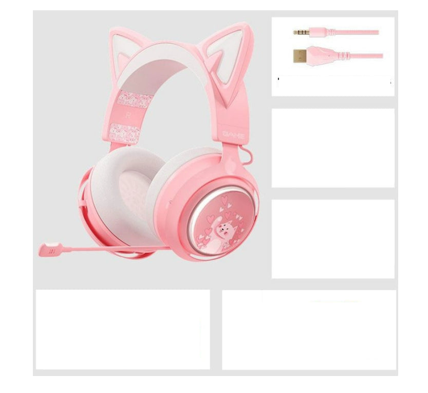 Net Red Same Style Luminous Cat Gaming Headphones